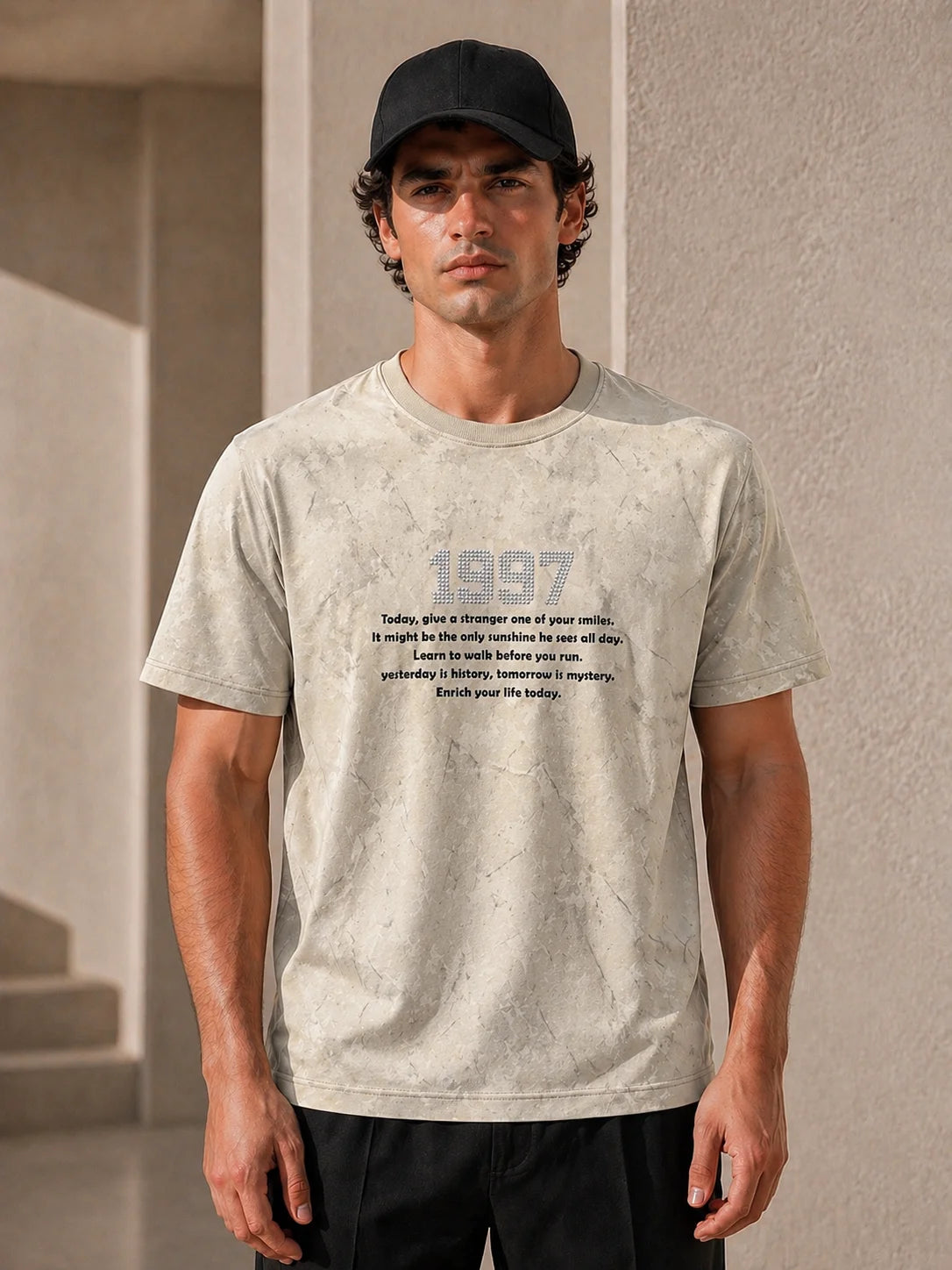 Vintage 1997 Graphic Tee – Acid Wash Urban Streetwear T-Shirt
