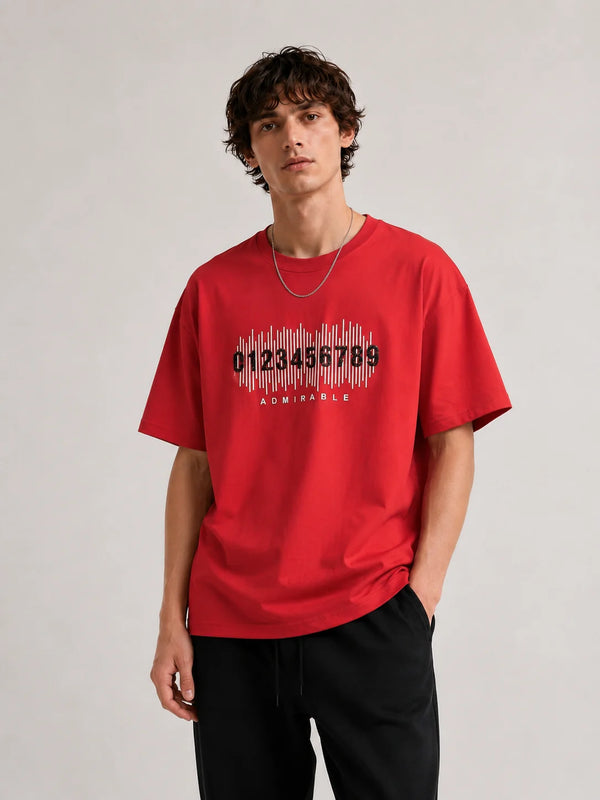 Cipher Numeric Graphic Oversized Streetwear Tee