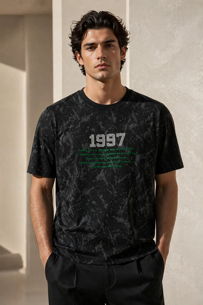 Vintage 1997 Graphic Tee – Acid Wash Urban Streetwear T-Shirt