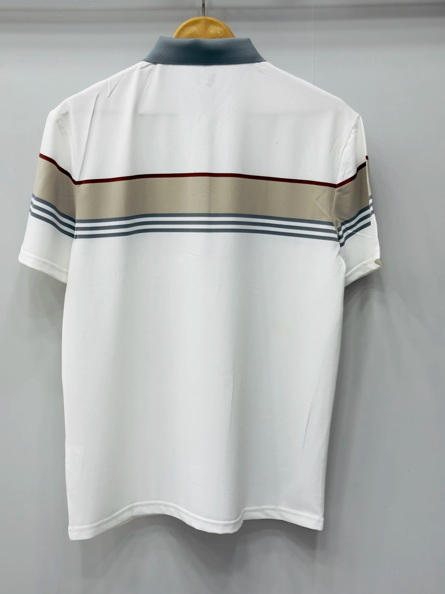 Men's Essential Pocket Polo - Contrast Chest Stripe Performance Shirt