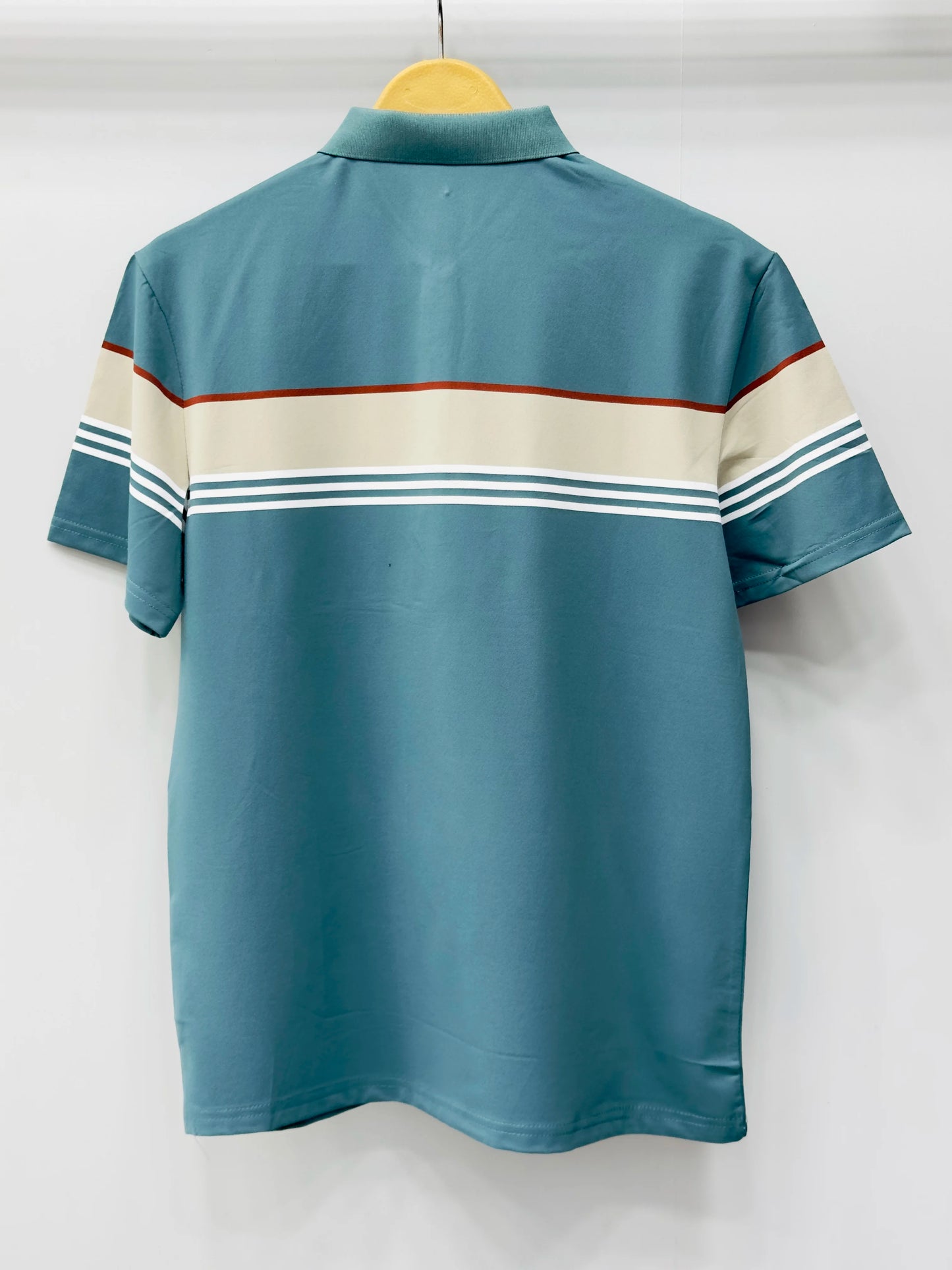 Men's Essential Pocket Polo - Contrast Chest Stripe Performance Shirt