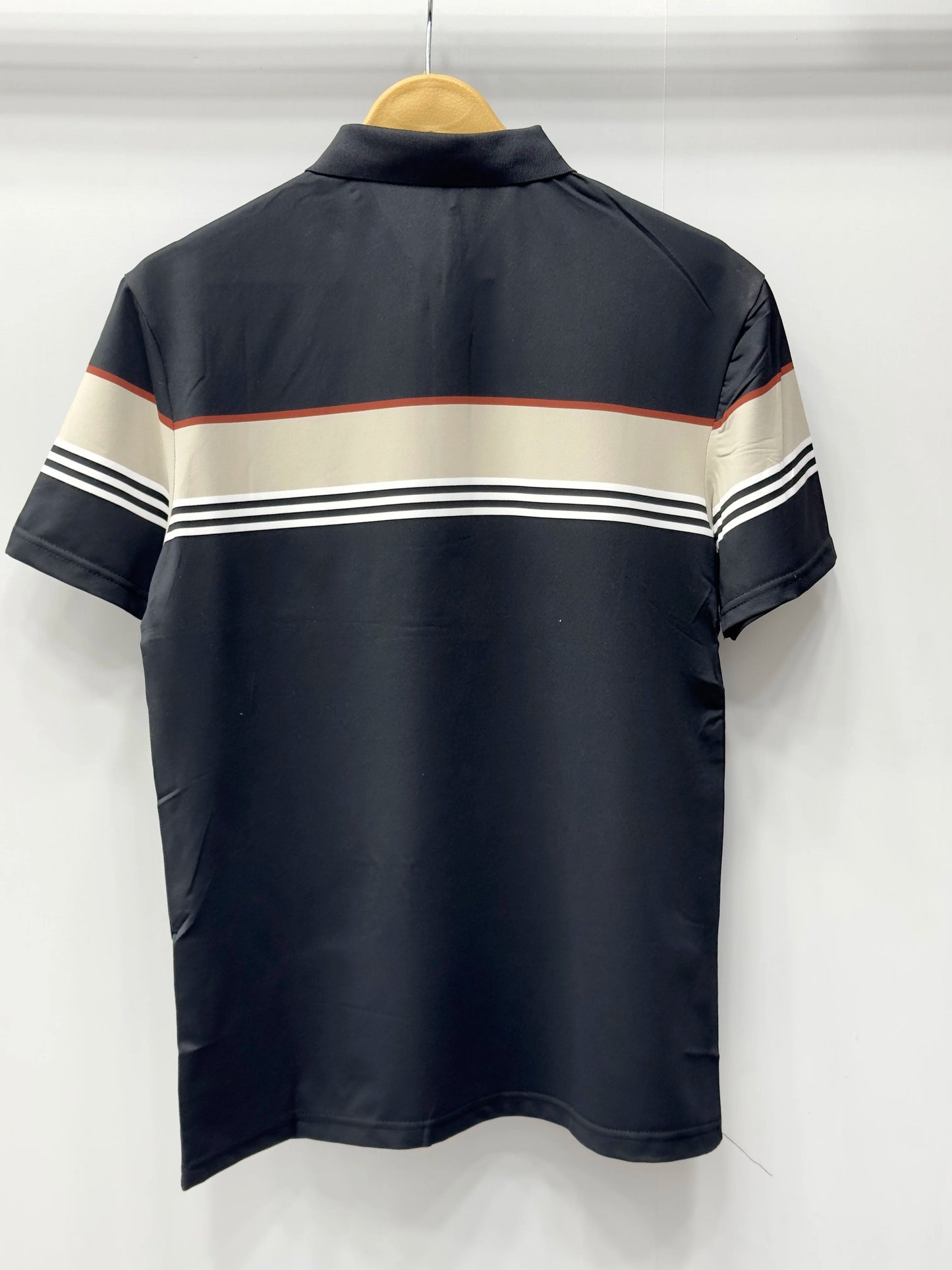 Men's Essential Pocket Polo - Contrast Chest Stripe Performance Shirt