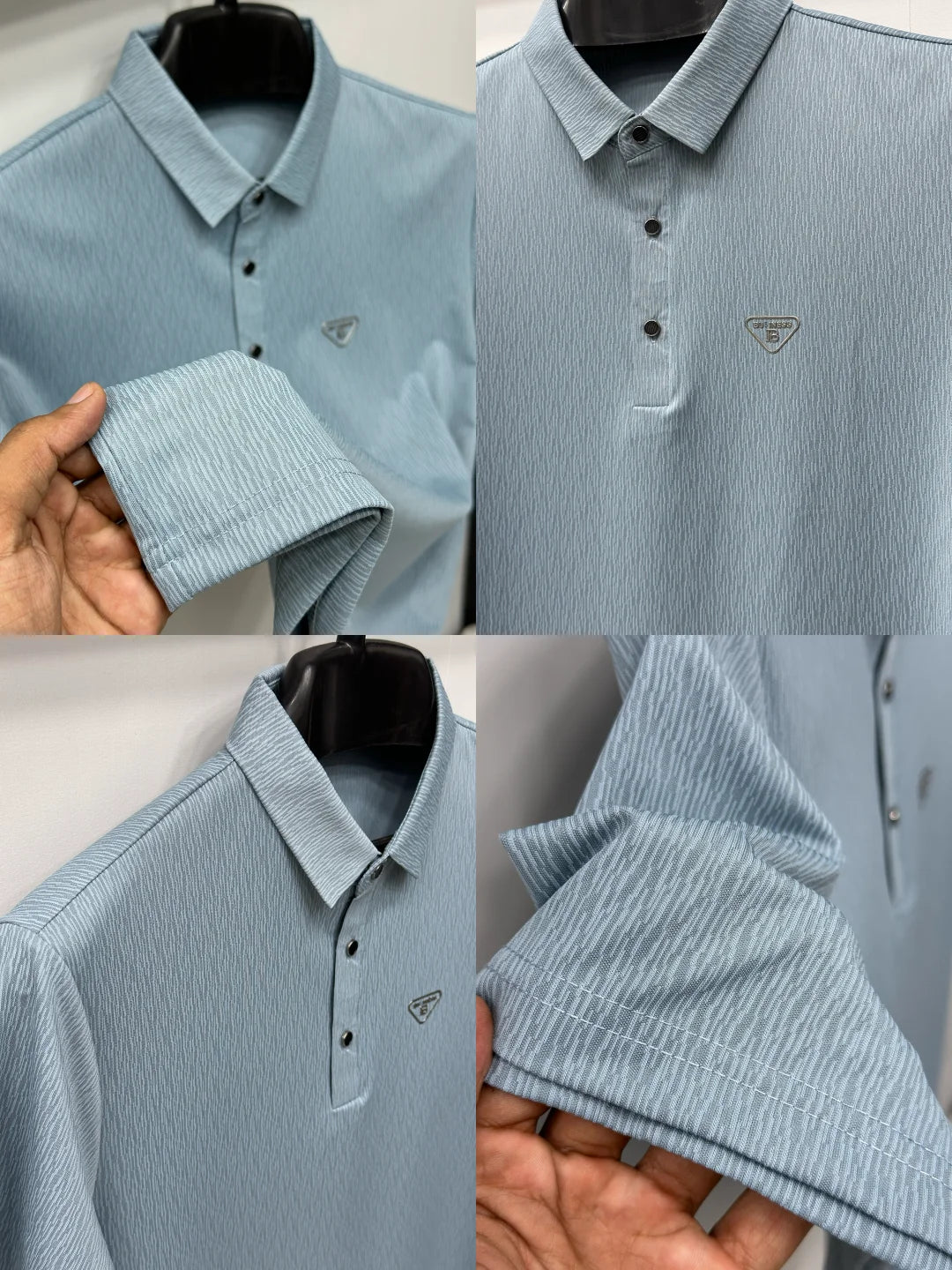 Men's Essential Solid Polo Shirt with Minimalist Logo
