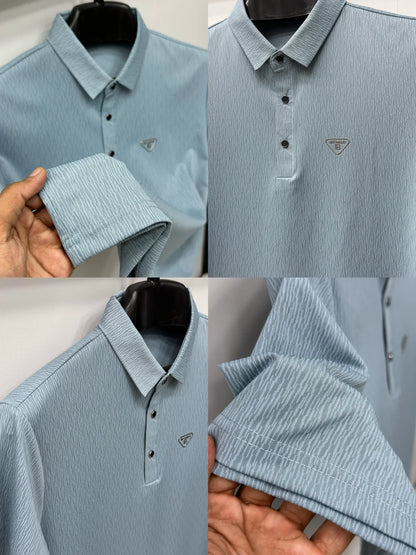 Men's Essential Solid Polo Shirt with Minimalist Logo