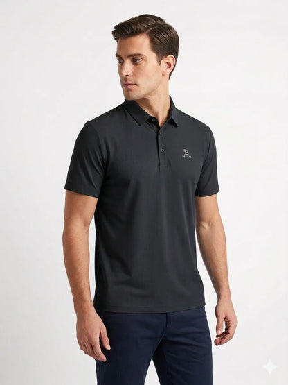 Premium Men’s Slim-Fit Performance Polo Shirt – Breathable Tech Fabric
