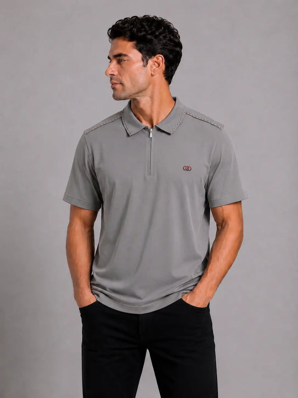 Classic Zip Polo T-Shirt – Premium Summer Fit