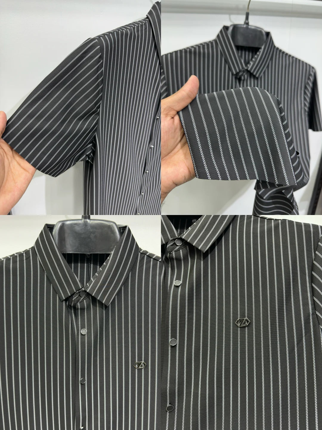 The Essential Line  Modern Monolith Striped Button-Down